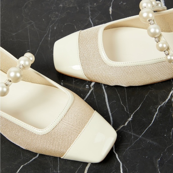 New JIMMY CHOO Ade embellished mesh Mary Jane ballet flats 38.5 $850 - Picture 5 of 14